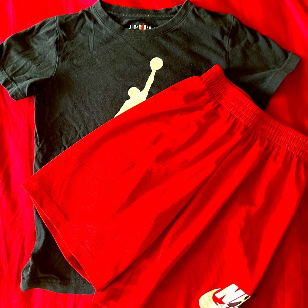 Jordan shorts and tee- boys